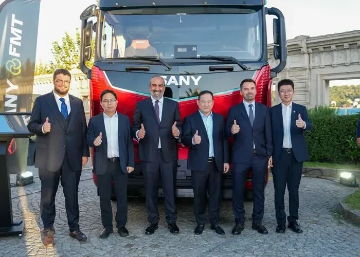 SANY SE636 electric truck launch with partner FMT in Turkey