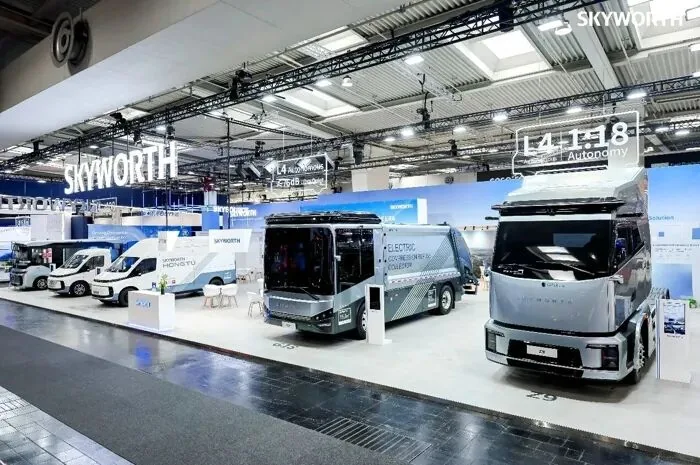 Skyworth Auto stand at IAA Hannover with electric trucks, vans and buses